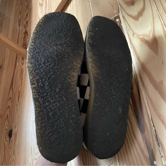 Padmore & Barnes P204M CHECKER PONY calf hair Clarks boots black white gum sole - Picture 11 of 13